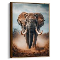 Quadro Elefante Majestoso Empoeirado Sob o Céu Tempestuoso