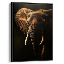 Quadro Elefante Sábio Eterno na Sombra Profunda