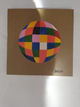 Quadro Elefante Xadrez - Pintura Acrílica e Óleo Sobre Tela - 35x35 Painel Sem Moldura