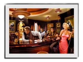 Quadro Elvis Presley James Dean Marilyn Monroe Bar Decoração