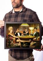 Quadro Elvis Presley James Dean Marilyn Monroe Poker 42x29 Quadro Elvis Presley James Dean Marilyn Monroe Poker 42x29