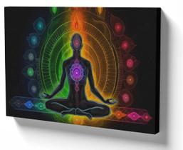 Quadro em Azulejo Parede ou Mesa 30x40 chakras meditar yoga meditacao