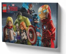 Quadro em Azulejo Parede ou Mesa 30x40 lego vingadores thor hulk marvel Quadro em Azulejo Parede ou Mesa 30x40 lego vingadores thor hulk marvel