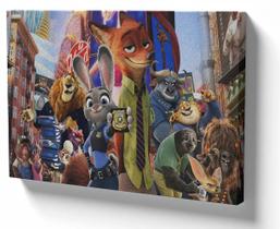 Quadro em Azulejo Parede ou Mesa 30x40 zootopia desenho
