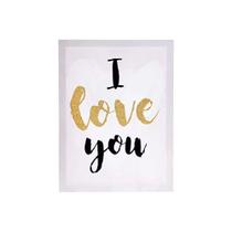 Quadro Em Canvas Decorativo Com Moldura I Love You 09581 30X40CM Mart