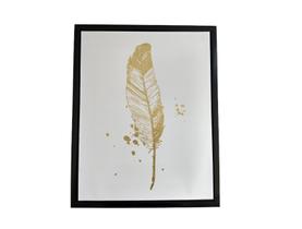 Quadro Em Canvas Decorativo Pena Com Moldura 40X50CM 7023