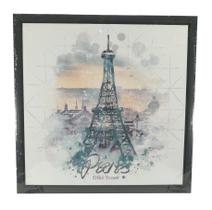 Quadro em canvas Preto Paris - Eiffel Tower 40x40 cm.