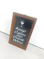 Quadro em Madeira Porta Rolha Drink Wine 34 x 20 x 5 cm