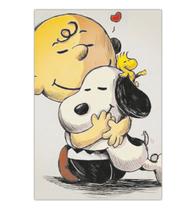 Quadro em MDF A3 Snoopy & Charlie Brown 001