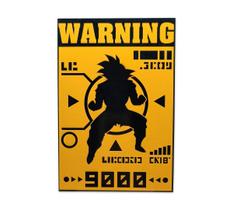 Quadro em MDF Goku Warning