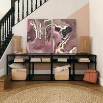 Quadro Em Tela Marmore Rose Gold Abstrato Quadro Em Tela Marmore Rose Gold Abstrato