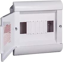 Quadro Embutir Ouro Box 08 Módulos Din Porta Opaca Steck Branco 8 Módulos