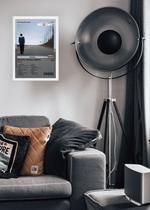 Quadro Eminem Recovery (Colored) Vidro e Moldura Branca Tamanho:21cm x 30cm (A4)