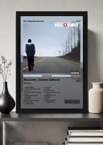 Quadro Eminem Recovery (Colored) Vidro e Moldura Preta Tamanho:21cm x 30cm (A4)