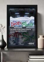 Quadro Eminem The Death of. (Dark) Vidro e Moldura Preta Tamanho:21cm x 30cm (A4)