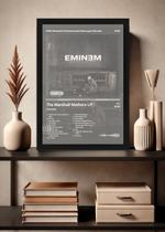 Quadro Eminem The Marshal. (Colored) Vidro e Moldura Preta Tamanho:21cm x 30cm (A4)