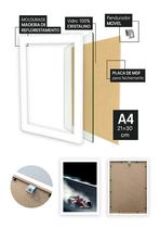 Quadro Emoção Fórmula 1 com Vidro e Moldura Branca Tam:A4 Quadro Emoção Fórmula 1 com Vidro e Moldura Branca Tam:A4