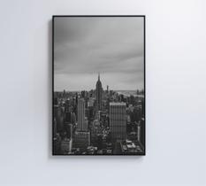 Quadro empire state preto e branco