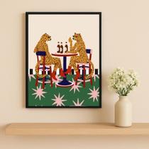 Quadro Encontro Das Amigas No Bar 33X24Cm Mold Preta