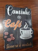 Quadro Enfeite cafe / coffee de madeira 40x30cm - FWB