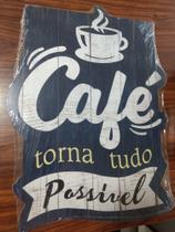 Quadro Enfeite cafe / coffee de madeira 40x30cm - FWB