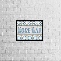 Quadro Envelhecido - Doce Lar 33X24Cm - Vidro Moldura Preta