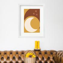 Quadro Escandinavo Lua Mostarda- 60x48cm Quadro Escandinavo Lua Mostarda- 60x48cm