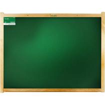 Quadro Escolar 250x120cm Verde Com Moldura De Madeira
