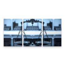 Quadro Escritório Advocacia Balança Justiça Azul
