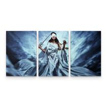 Quadro Escritório Advocacia Deusa Justiça Azul