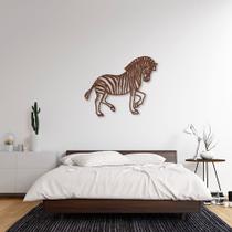 Quadro Escultura Corpo Zebra One Line 60x49 Marrom Marrom