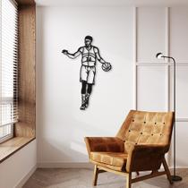 Quadro Escultura de Parede Releitura Jogador de Basquete G Preto