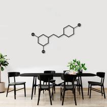 Quadro Escultura Fórmula Química Vinho 150x90 Preto Preto