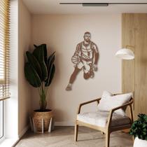 Quadro Escultura Jogador de Basquete DL 80x53 Marrom Marrom