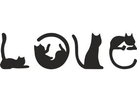 Quadro Escultura Pet Love Gato Decorativo Quadro Para Quarto - CasaBebeDecor