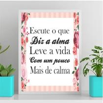 Quadro Escute O Que Diz A Alma 24x18cm