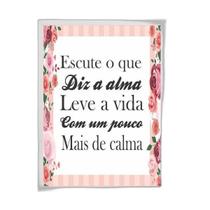 Quadro Escute O Que Diz A Alma 45X34Cm - Com Vidro