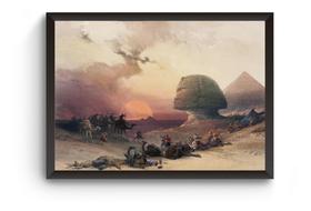 Quadro Esfinge Egito Poster Moldurado