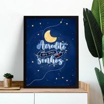 Quadro Espacial - Acredite Nos Seus Sonhos 24x18cm - com vidro Quadro Espacial - Acredite Nos Seus Sonhos 24x18cm - com vidro