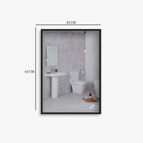 Quadro Espelho Decorativo Moldura 43x63 Cor Preto Sala Quarto Hall Lavabo Quadro Espelho Decorativo Moldura 43x63 Cor Preto Sala Quarto Hall Lavabo