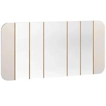 Quadro Espelho Serena 152cm com Bordas Arredondadas New Ceval Cor Prata