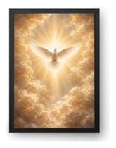 Quadro Espírito Santo Nos Céus Religioso Cristão 40x60cm Quadro Espírito Santo Nos Céus Religioso Cristão 40x60cm
