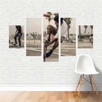 Quadro Esporte Skatistas Pista de Skate Manobra Rampa Canvas Quadro Esporte Skatistas Pista de Skate Manobra Rampa Canvas