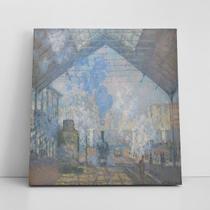 Quadro Estação de Saint-Lazare Claude Monet Canvas 60x60cm