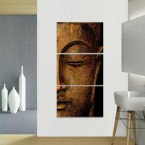 Quadro Estátua de Buda Conjunto 3 Peças Vertical Quadro Estátua de Buda Conjunto 3 Peças Vertical