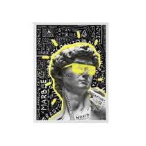 Quadro Estátua Grega Pop Art 24X18Cm - Madeira Branca