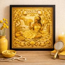 Quadro Estilo Azulejo Oxum 33x33cm Mold Branca Quadro Estilo Azulejo Oxum 33x33cm Mold Branca