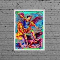 Quadro Estilo Pintura São Miguel Arcanjo 33x24cm