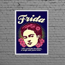 Quadro Estilo Poster Frida Kahlo 24x18cm - com vidro