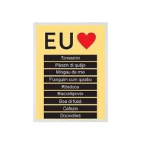 Quadro Eu Amo Ser Mineiro 33X24Cm Com Vidro - Madeira Preta